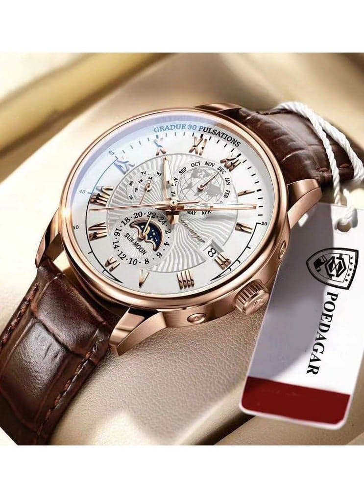 Man Watch,Watches for Men ,Waterproof Luminous Classic Leather Watch For Man 40mm