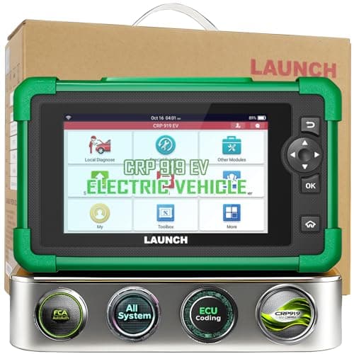 LAUNCH CRP919 New Energy Vehicle Scanner, EV Scan Tool with All System, ECU Coding, Bidirectional Control, 43 Service, CANFD and DOIP, 2 Yers Free Update