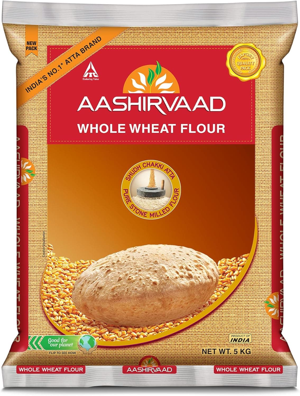 Aashirvaad Whole Wheat Flour Shudh Chakki Atta 5kg