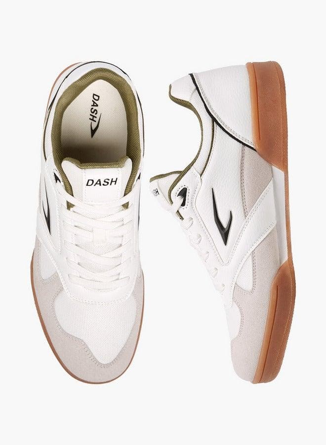 Panelled Lace-Up Sports Shoes