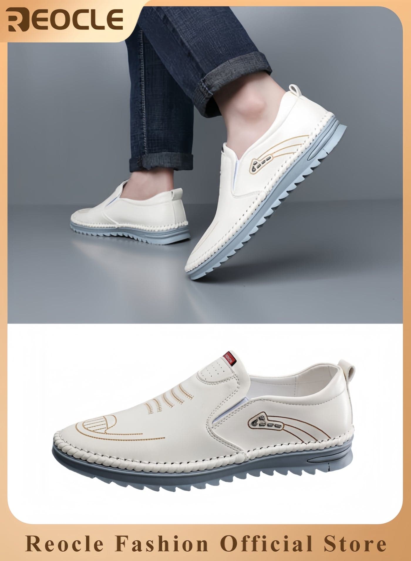 Men's Casual Shoes Trend Leather Shoes Business Hand-stitched Shoes Outdoor Sports Walking Shoes
