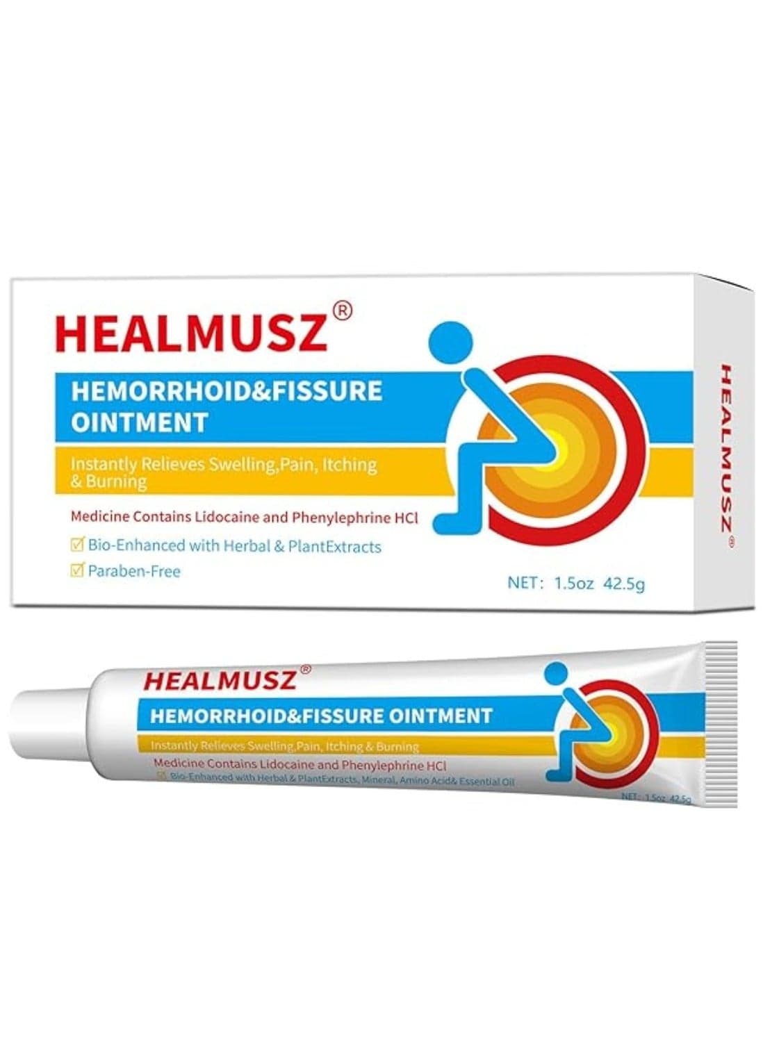 Hemorrhoid Ointment Hemorrhoid Treatment Hemorrhoid and Fissure Ointment Fast Relief Hemorrhoid Cream Healing Formula Fast Acting Treatment Hemorrhoid Symptom Ointment 42.5g