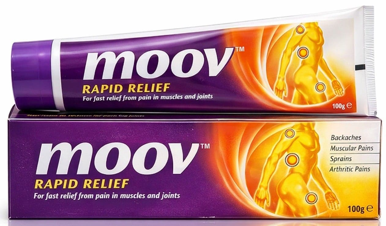 MOOV Rapid Relief Pain Relief Cream 100g for Back Pain, Muscle Pain, Joint Pain, Sprains and Stiffness