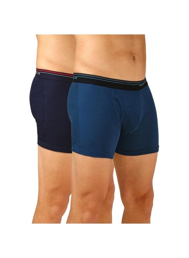 Van Heusen Men's Pure Cotton Classic Trunks (Pack of 2) (IHQEBX1CCE10032_Multi_M_Multicolor