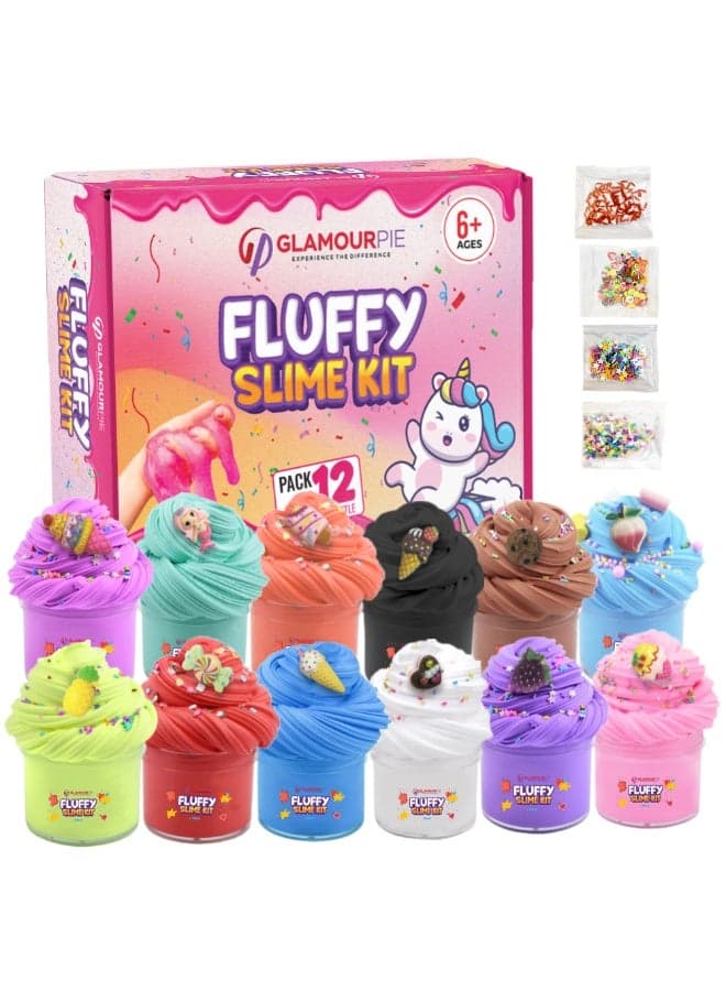 1200ML Butter Slime Kit for Kids – Scented & Non-Sticky Cloud Slime with Charms – Soft, Glossy, and Stretchy DIY Toy for Girls & Boys – Fun Birthday Gift & Party Favor – 12 Pack 100ML Each