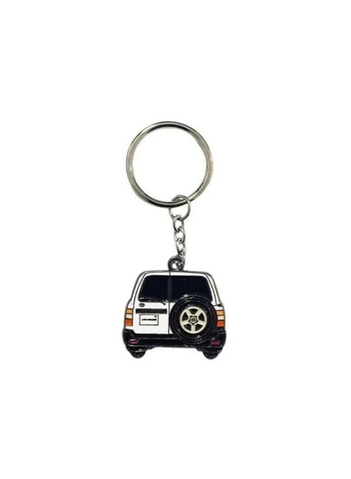 Toyota Land Cruiser Designed Keychain White