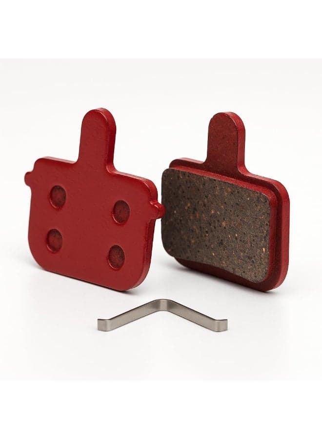 TP-11E Ceramic Disc Brake Pads for E-Bike, Electric Scooter & MTB – Quiet, Durable, High-Performance Replacement Set with Spring Clip (Red)