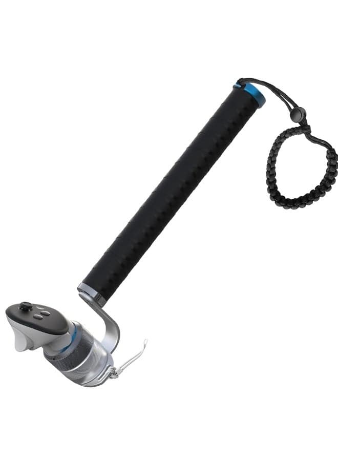 Merlin iB VR Controller Cricket Bat for Meta Quest 3 – Long Arm Grip Attachment with Anti-Slip Handle, Adjustable Mount & Secure Lock – Ideal for Gorilla Tag, Beat Saber & VR Fitness Games