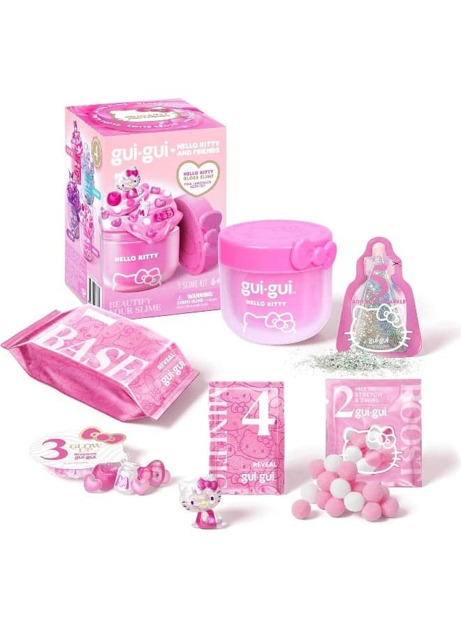 Gui-gui Slime Hello Kitty & Friends Single Pack - Hello Kitty Gloss Slime | Pink Lemonade Scented | Sanrio | Collectible Slime | Creative Fun Ideas | Develops Sensory Skills | Entertaining Toy | Stress Relief Toys for Kids
