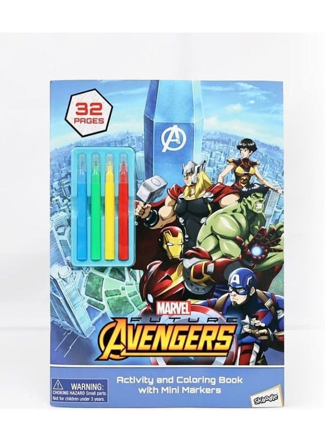 SKOODLE Disney Coloring Activity Books for Kids with 7-Colour Mini Markers Set