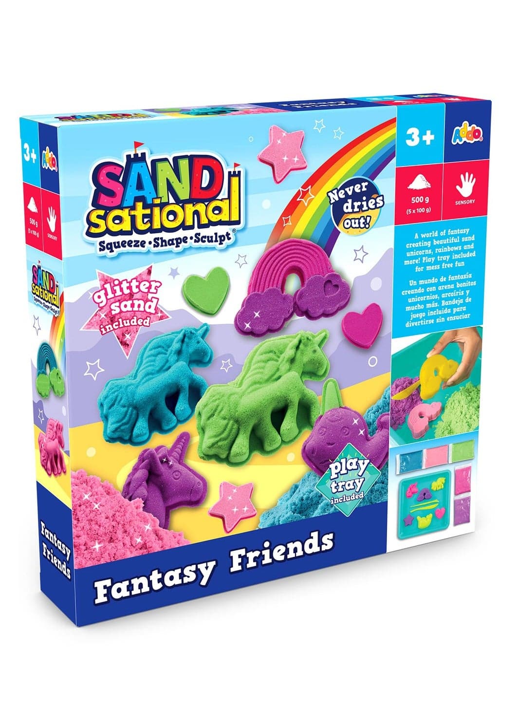 Sandsational Fantasy Friends 500g | Sand Creation | Super-soft Sand | Modelling Sand | Creative Fun Ideas | Develops Sensory Skills | Entertaining Toy | Stress Relief Toys for Kids