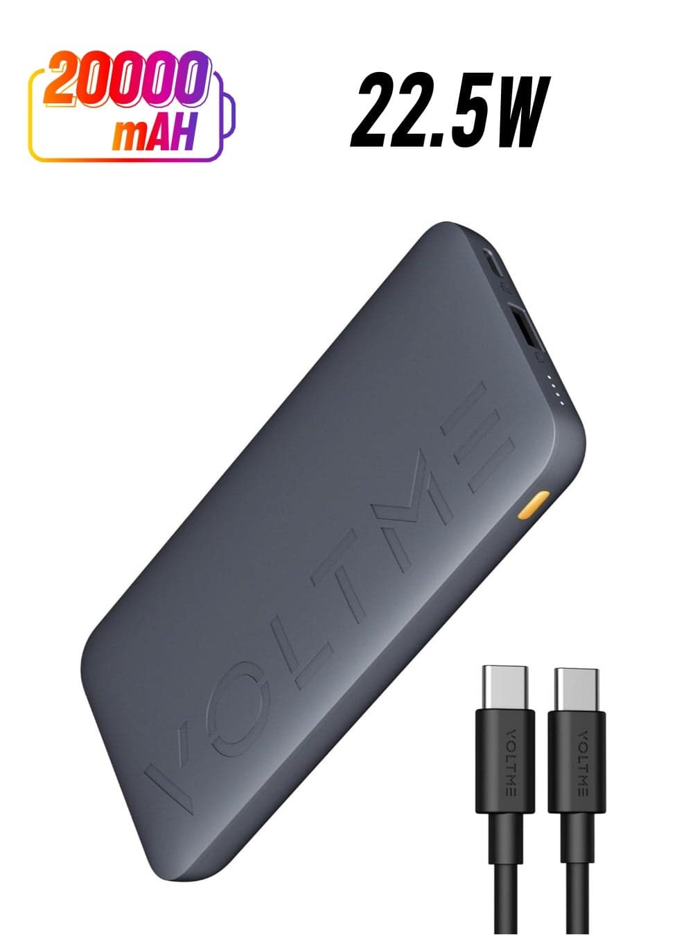20,000 mAh Fast Charging Power Bank – 22.5W PD & QC 3.0 USB-C / Type-C Slim Portable Battery Pack, 20000mAh High Capacity Charger for iPhone Air / iPhone 17 Pro Max / 17 Pro / 16 / 16 Pro / 16 Pro Max / 16 Plus / 15 / 14 / 13 / 12, Galaxy S25 Ultra / S25+ / S25 / S24 Ultra / S23 / S22, Pixel 9 / 8 / 7, iPad Pro / iPad Air, OnePlus 12, Xiaomi 14, Oppo Find X7, Huawei P70 & More