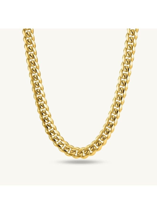 PALMONAS 18k Gold Tone Plated Chunky Cuban Chain Necklace
for Women