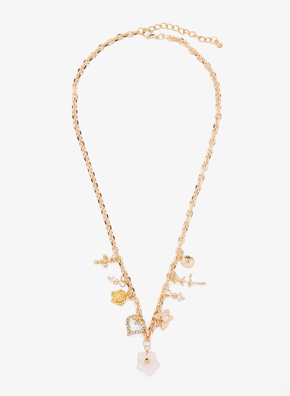 Gold Necklace With Charms