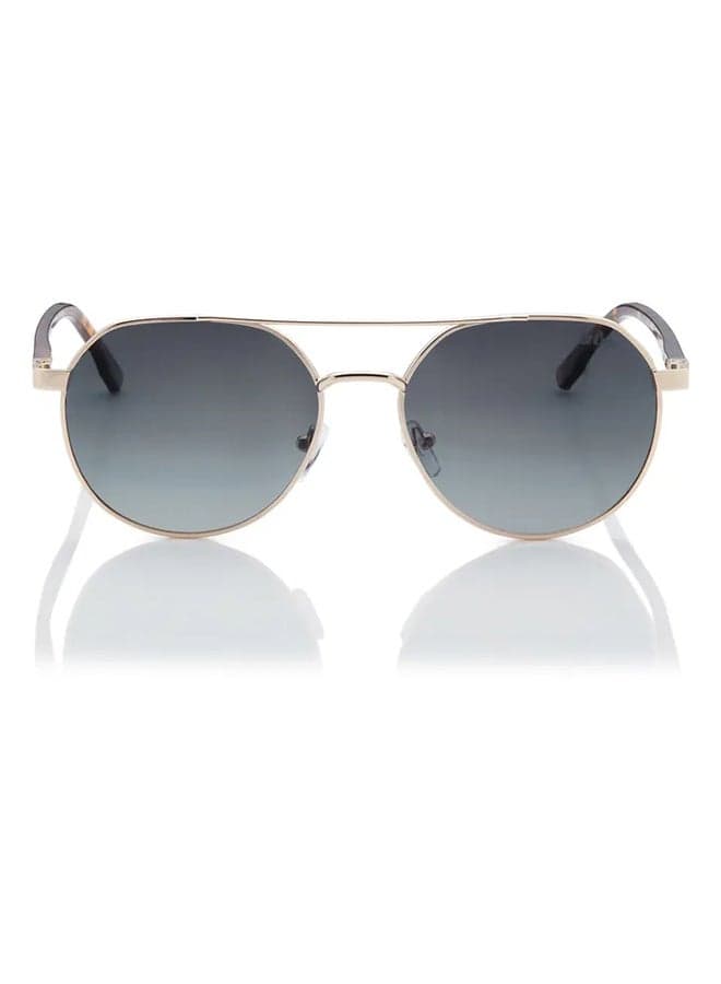 Unisex Polarized Sunglasses Gold Frame Gradient G15 Mirror Lens 56mm - LC1206C03