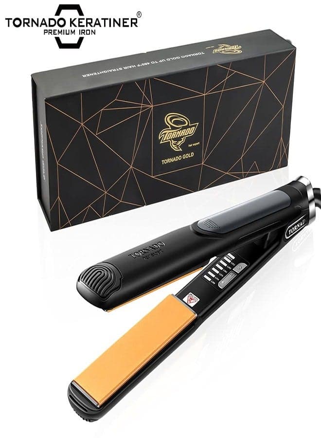 Hair Straightener and Curler 2 in 1 Ceramic Flat Iron with 6 Heat Settings Adjustable Temperature and Heats Up Fast