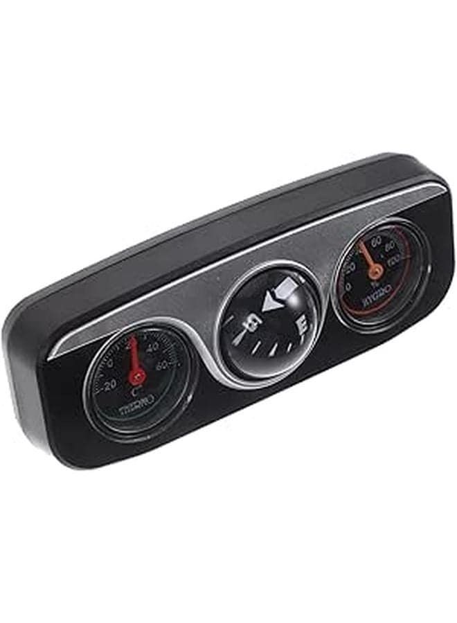 Car Dashboard Compass with Thermometer Hygrometer Multipurpose Navigation Tool