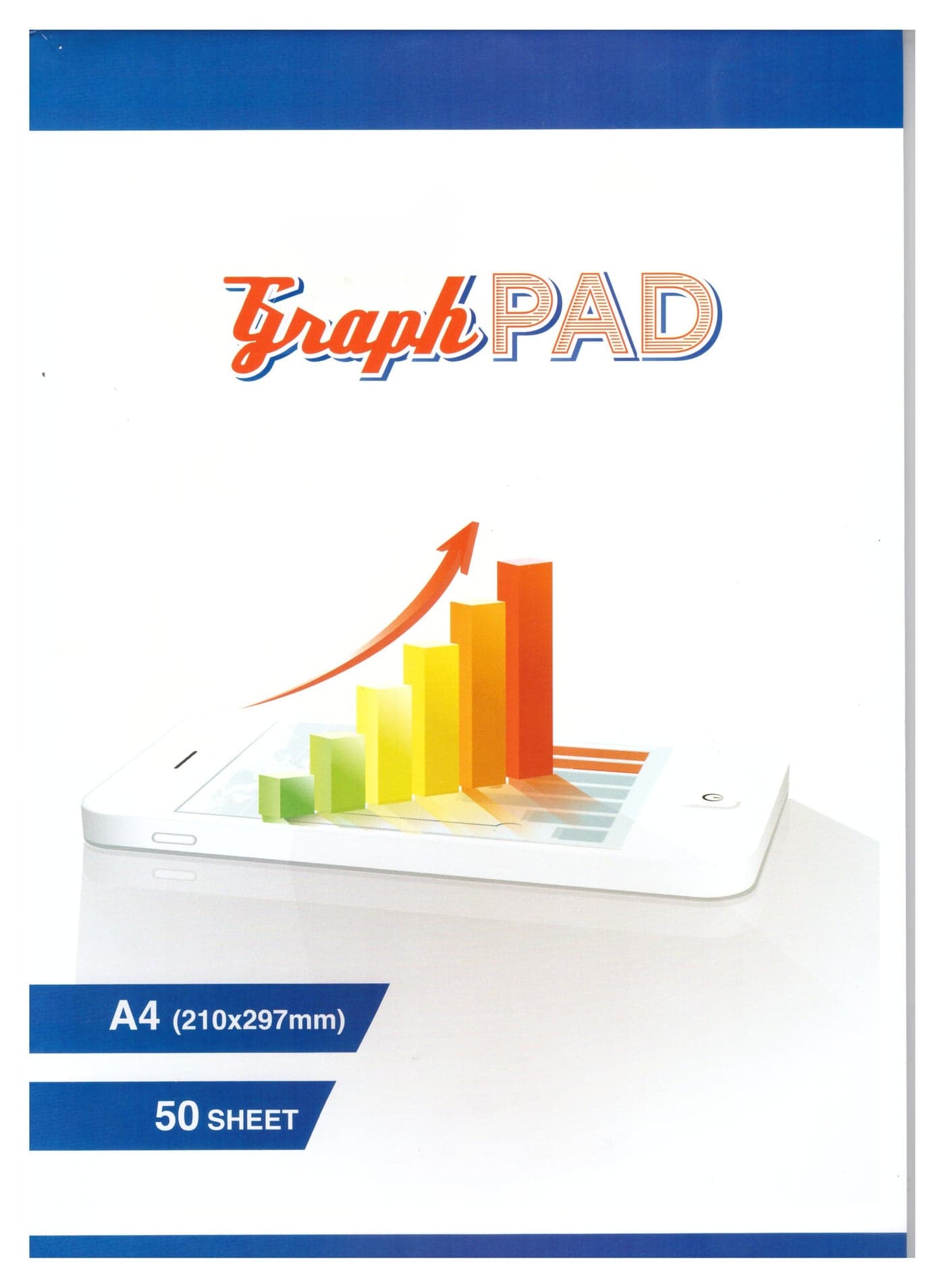 Graph Paper Pad, A4, Squared Grid Paper book for Mathematics, Science, Engineers, Drawing, School Supplies, 50 Sheets