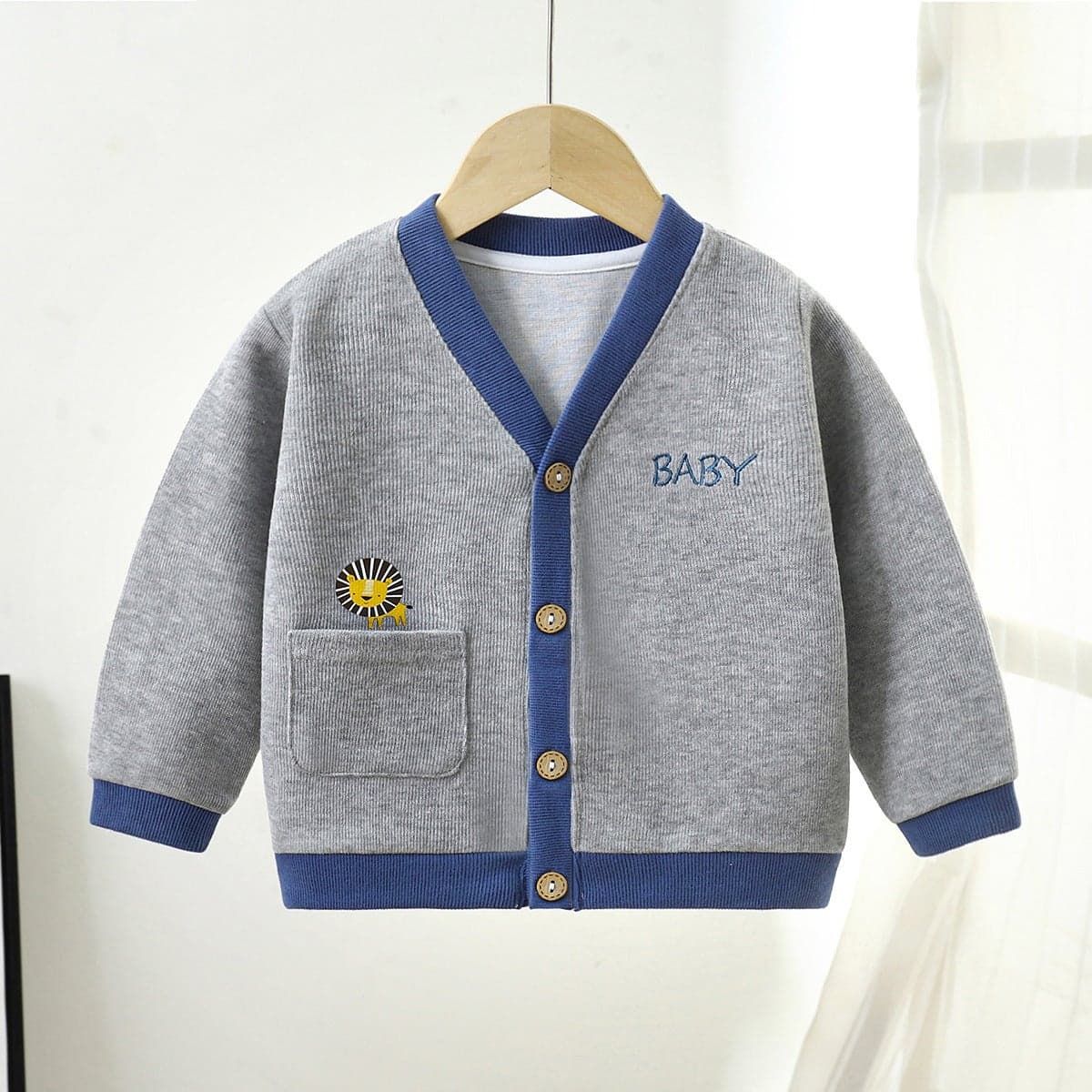 Children'S Knitted Sweater Autumn Jacket Boys' Sweater Baby Clothes Girls' Knitted Baby Autumn Cardigan Children'S Clothing