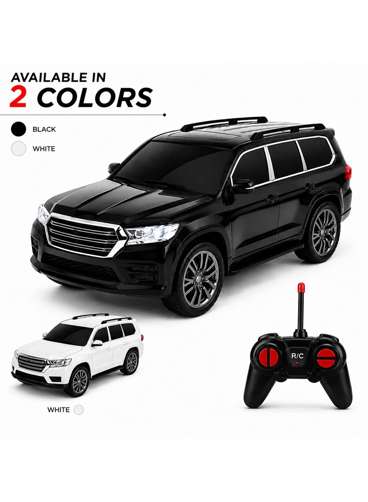 Remote Control SUV Car for Kids, 1:18 Scale RC Toy Car with Full Function Steering, Forward & Reverse Driving, Durable ABS Body, Realistic Off Road Vehicle, Gift Toy for Boys & Girls Age 3+