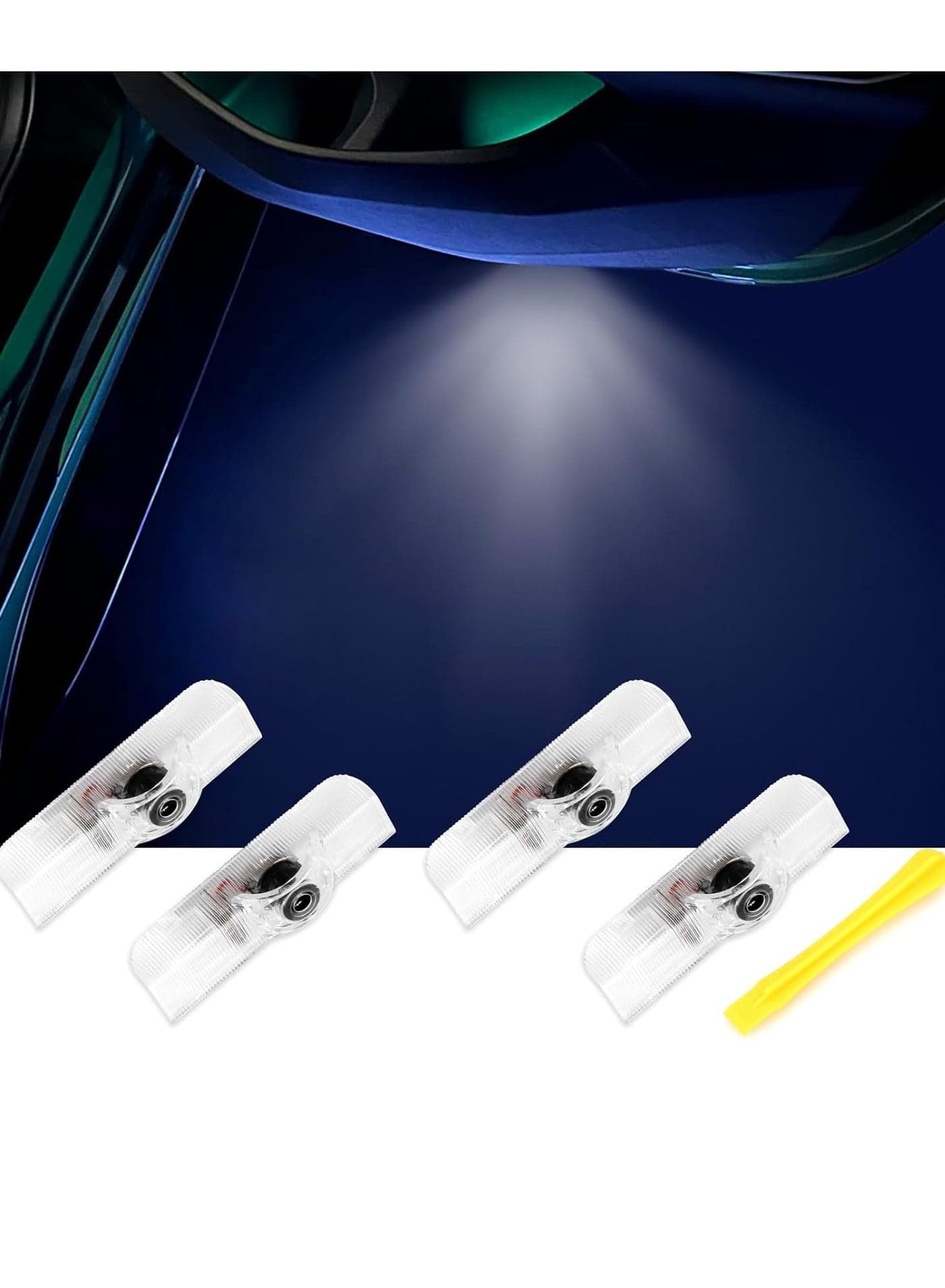 4pcs No Fade Door Light Logo Compatible with Nissan Welcome Lights Accessories for Terra Altima Maxima Armada Titan Quest Pathfinder Series