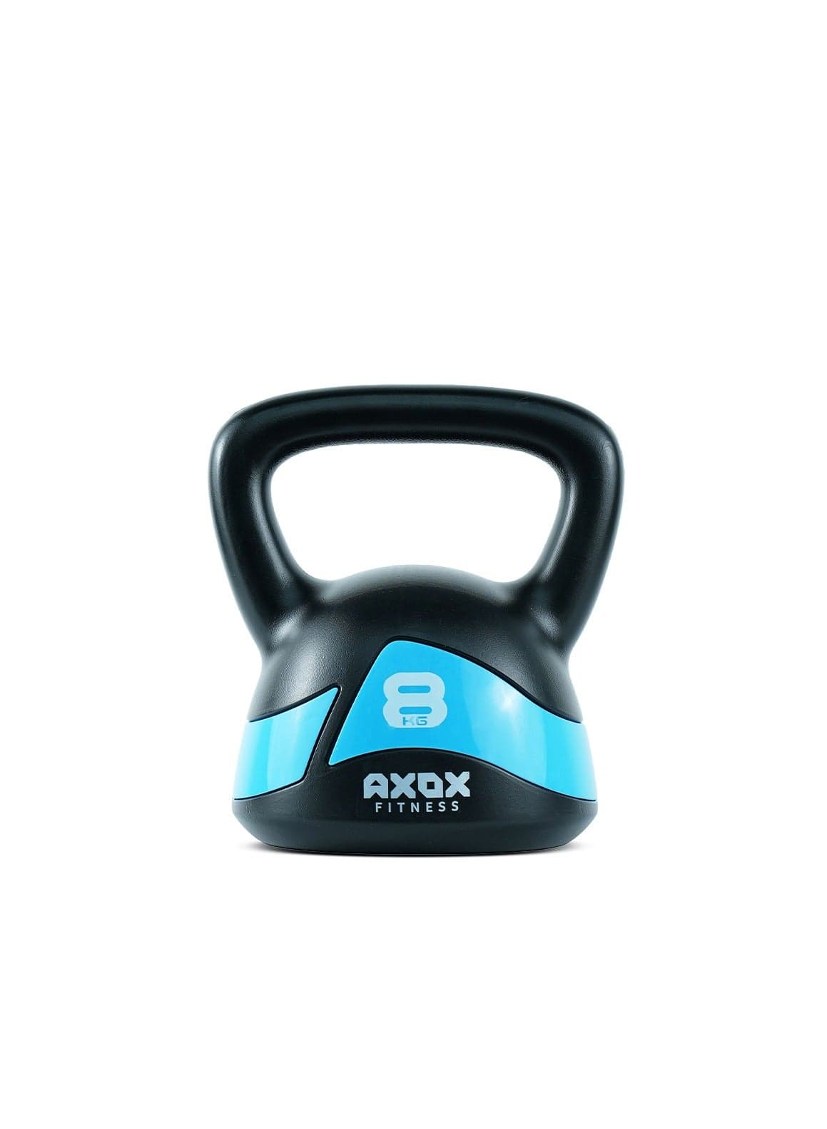Axox Fitness Kettlebell 8kg-Vinyl Coated, Durable, Flat Base, Wide Grip for Strength, Cardio & Home Workouts