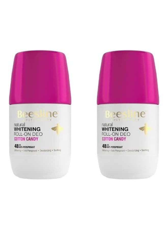 Whitening Roll-On Deodorant Cotton Candy Pack of 2 50ml