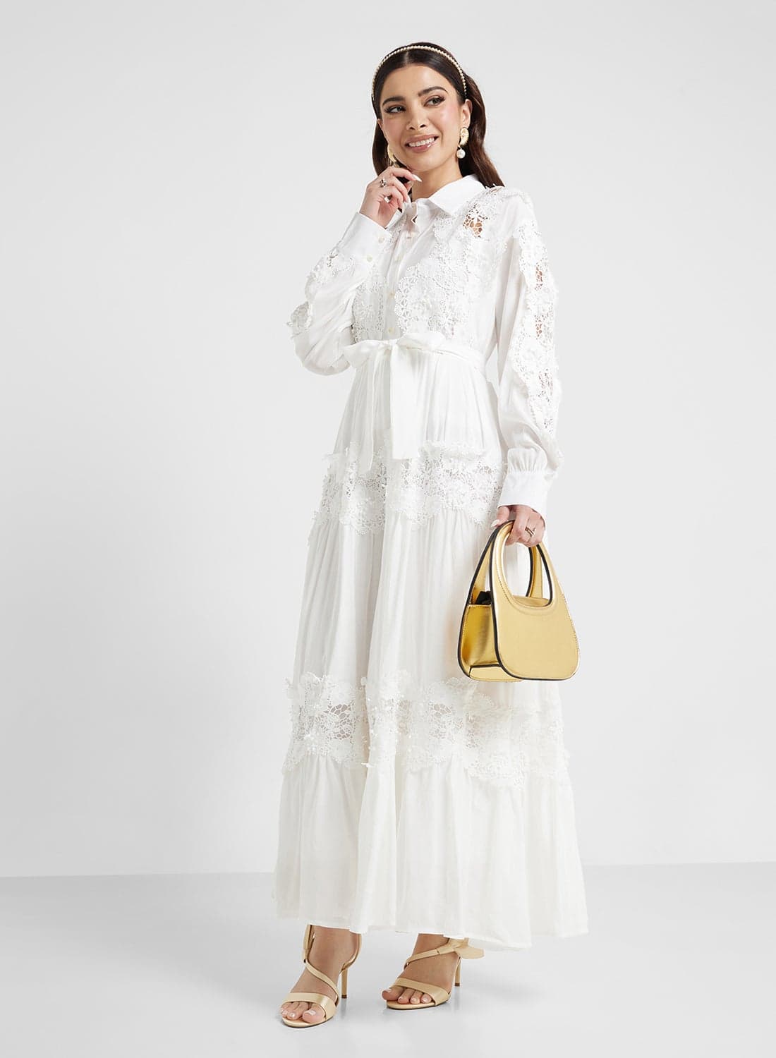 Lace Detail Maxi Dress