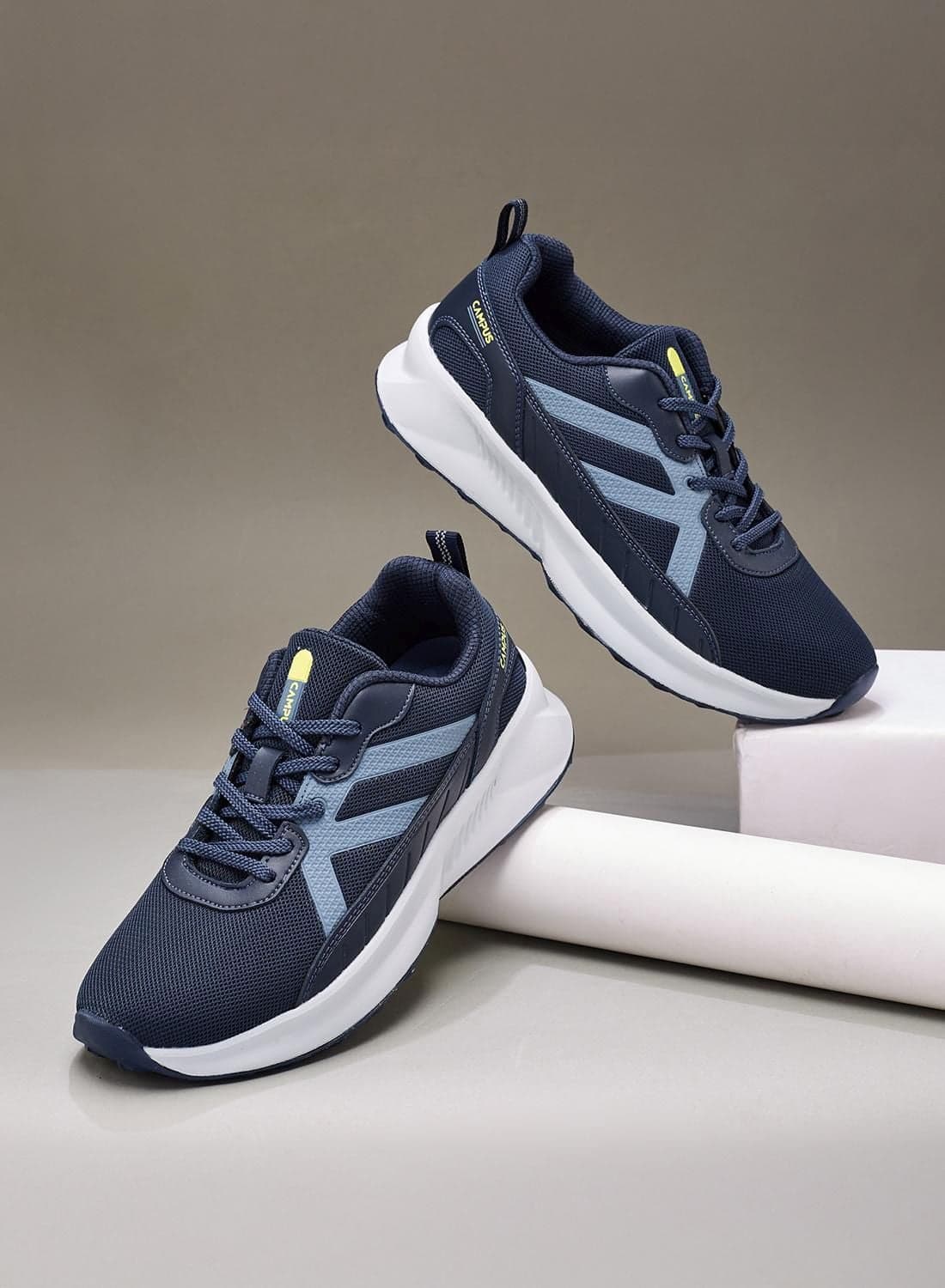 Men’s Sports Sneakers – Dynamic Dual Tone Design Shoes with Stylish Blue Contrast Detailing