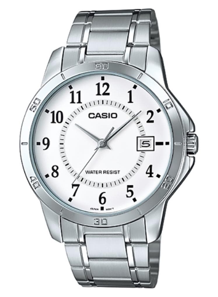 Men Water Resistant Analog Watch Mtp-V004D-7BUDF - 40 mm - Silver