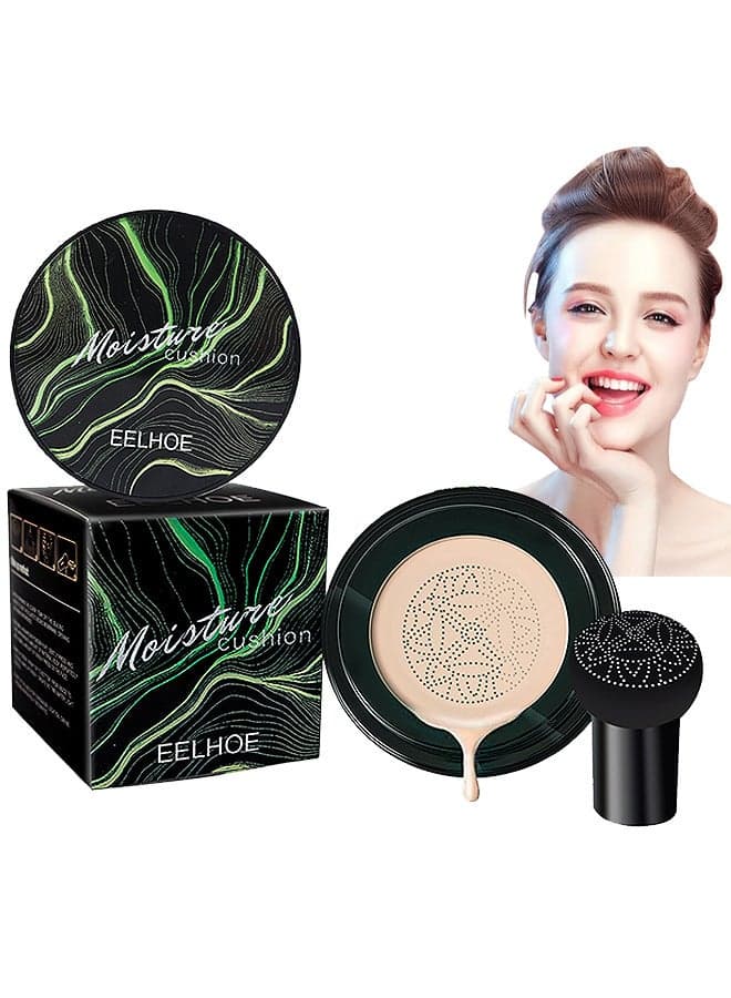 Mushroom Head Air Cushion BB Cream Foundation CC Cream Foundation Makeup Moisturizing BB Cream Liquid Foundation - Concealer Lasting Makeup Foundation Even Skin Tone Makeup Base Primer - Ivory