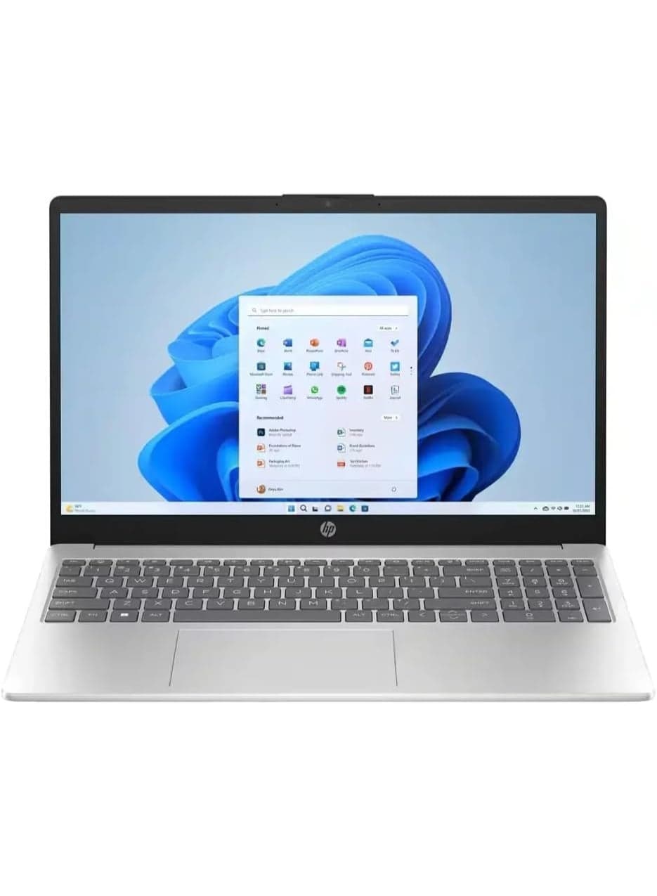 15-fd005dx Laptop With 15.6-Inch HD Touchscreen Display, Core i5-1235U Processor/8GB RAM/512GB SSD/Intel Iris XE Graphics/Windows 11 Home English/Arabic Natural Silver