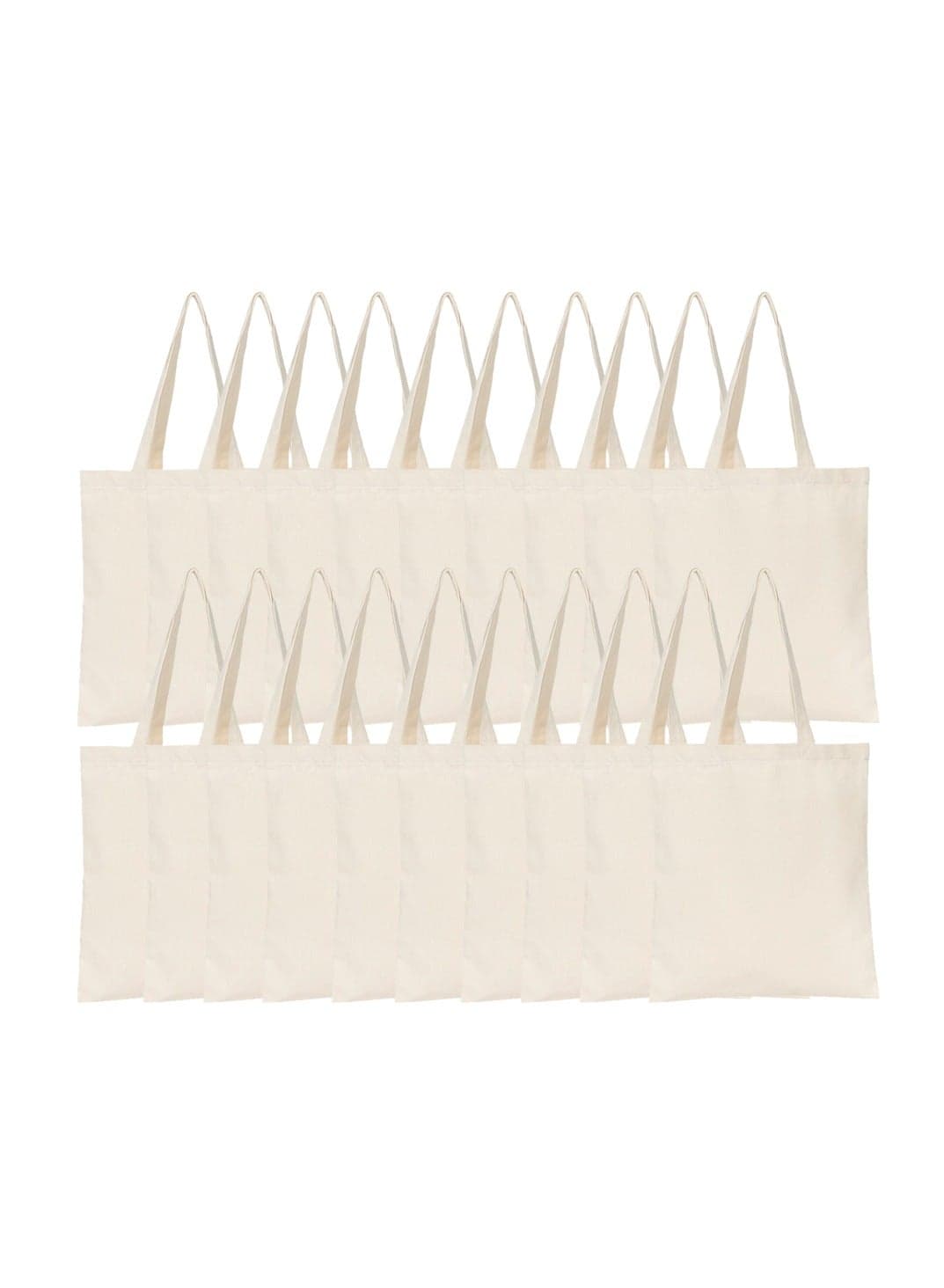 Set Of 20 Pcs Bulk Natural Cotton Bags–Reusable And Eco-Friendly Cotton Bags–Perfect For Gifting,Parties– Ideal For Groceries,Travel,Office,Or Daily Use