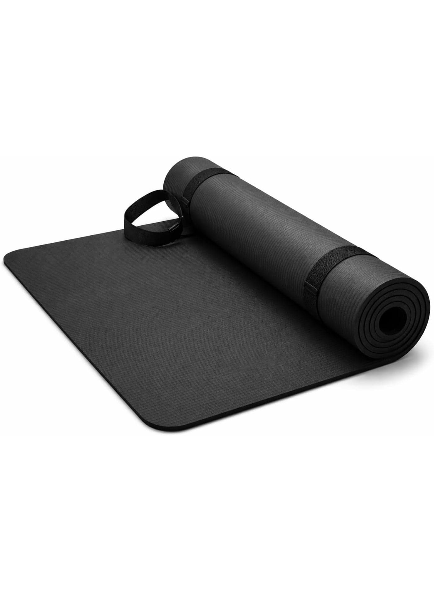EVA Yoga Mat 4mm Thick Anti-Slip for Men & Women Ideal for Yoga, Gym, Pilates, Meditation & Home Workout (Black)