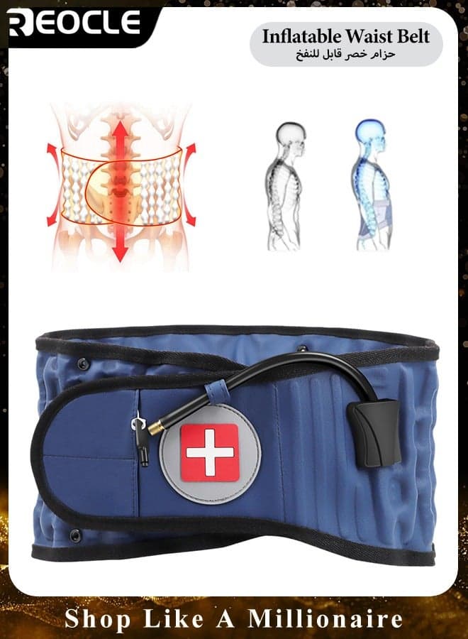 Inflatable Waistband Decompression Back Belt Back Support Belt Back Brace Lumbar Decompression Belt for Lower Lumbar Pain Relief for Men and Women