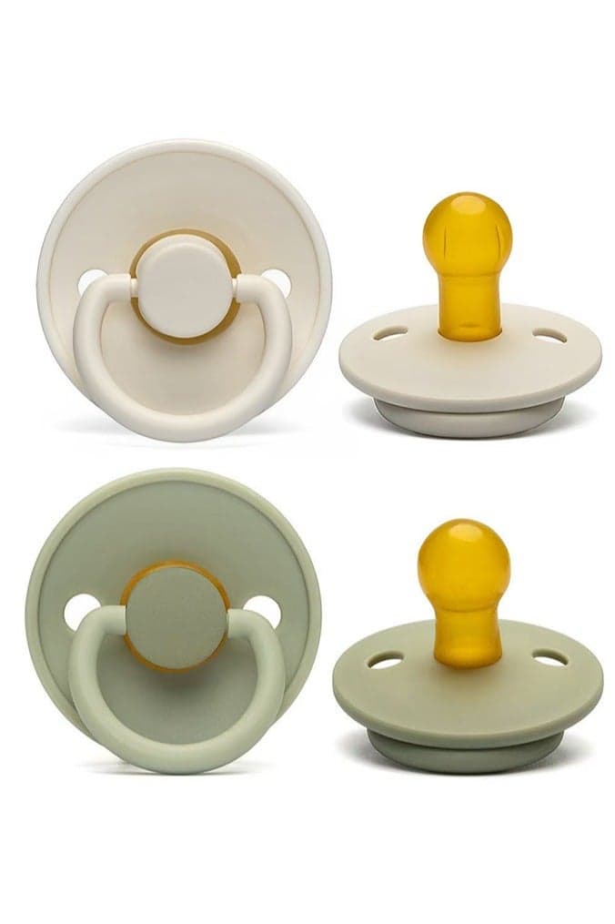 BPA-Free Natural Rubber Baby Pacifier ( 3-12 Months) 2-Pack