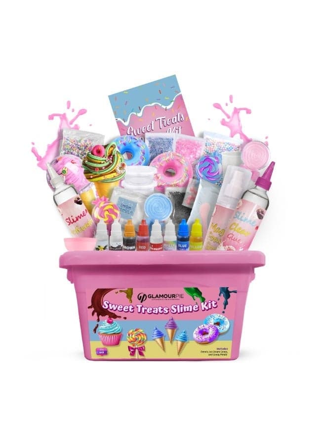 DIY Slime Kit for Kids, Fluffy Slime Making Kit Toys for Girls Non-Sticky & Scented to Craft Butter, Cloud, Candy & Ice Cream Slime with Charms – Birthday Gift