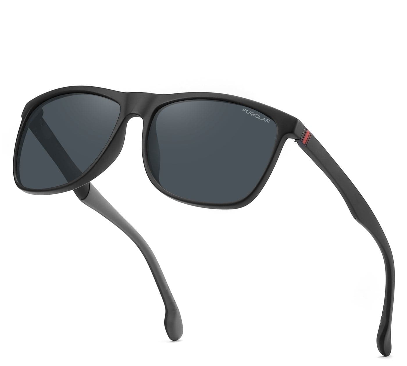PUKCLAR Sunglasses for Men Polarized - Lightweight TR90 Frame - UV400 Protection - Spring Hinges for Driving and Outdoor Sports