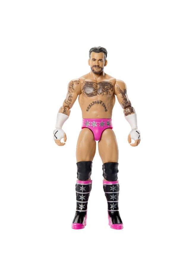 Mattel WWE CM Punk Action Figure, Main Event Series #164, 6-inch Collectible Superstar with 14 Articulation Points & Life-Like Look 