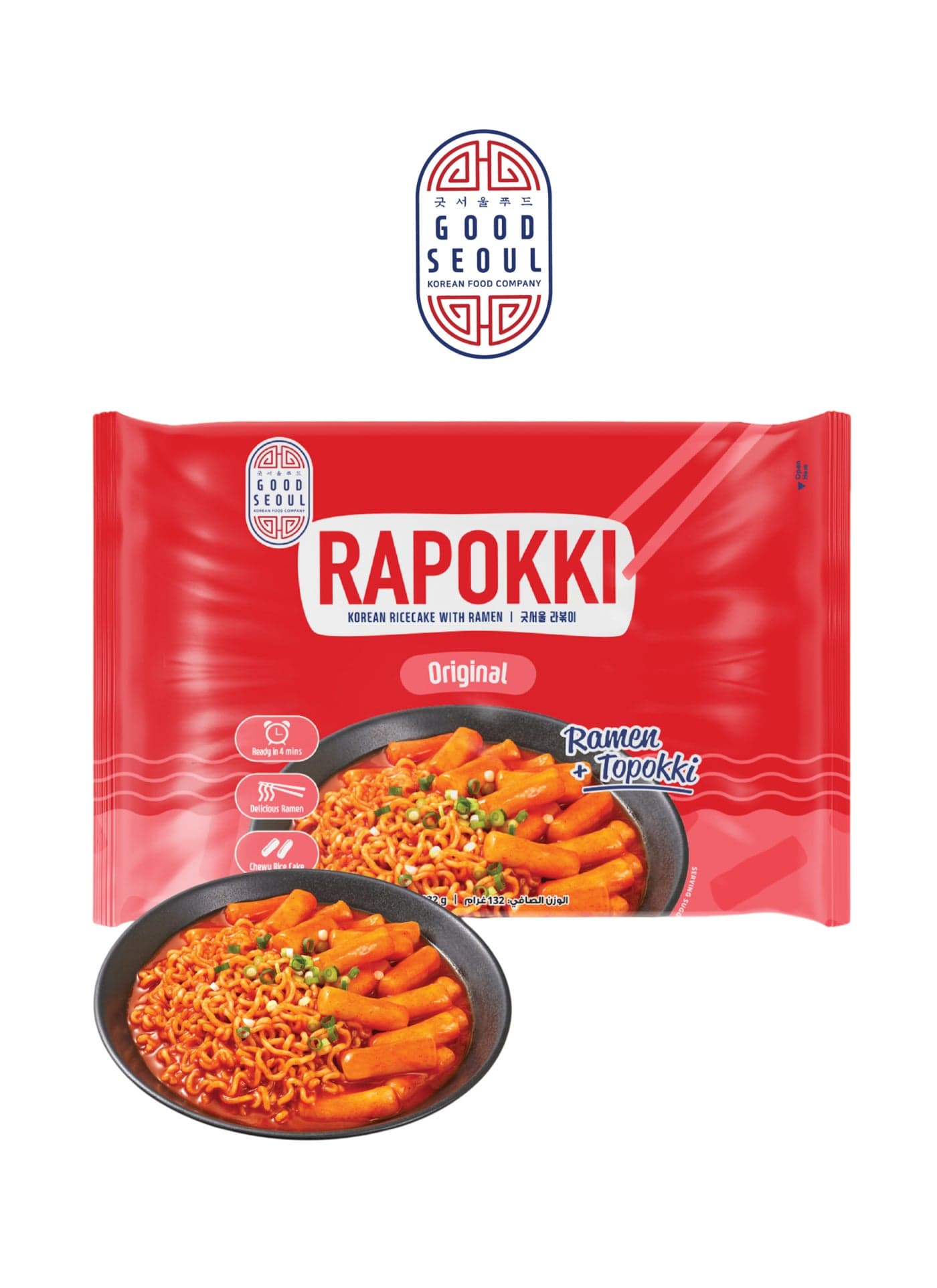 Original Rapokki Korean Rice Cake With Ramen