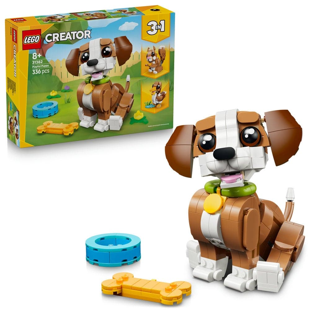 Creator 3in1 Cute Animals: Playful Puppy Dog Toy 31382 (Age 8+, 336 Pieces)