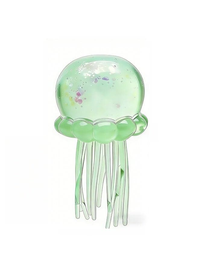 NeeDoh Jelly Squish Glitter Jellyfish Stress Relief Squishy Toy, Soft Squeeze Fidget Toy for Anxiety Relief, Portable Sensory Toy for Kids & Adults