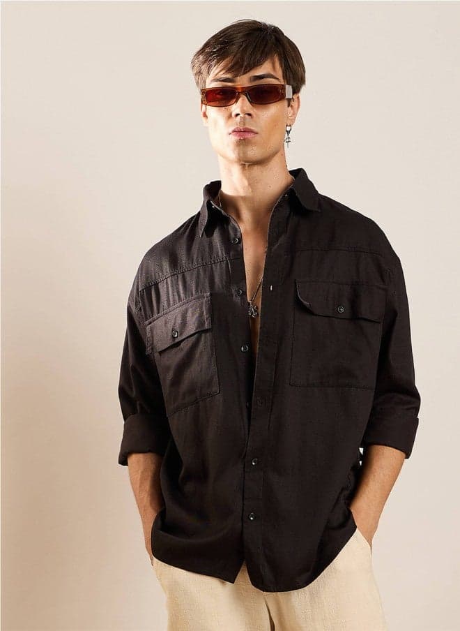 Black Casual Shirt for Men