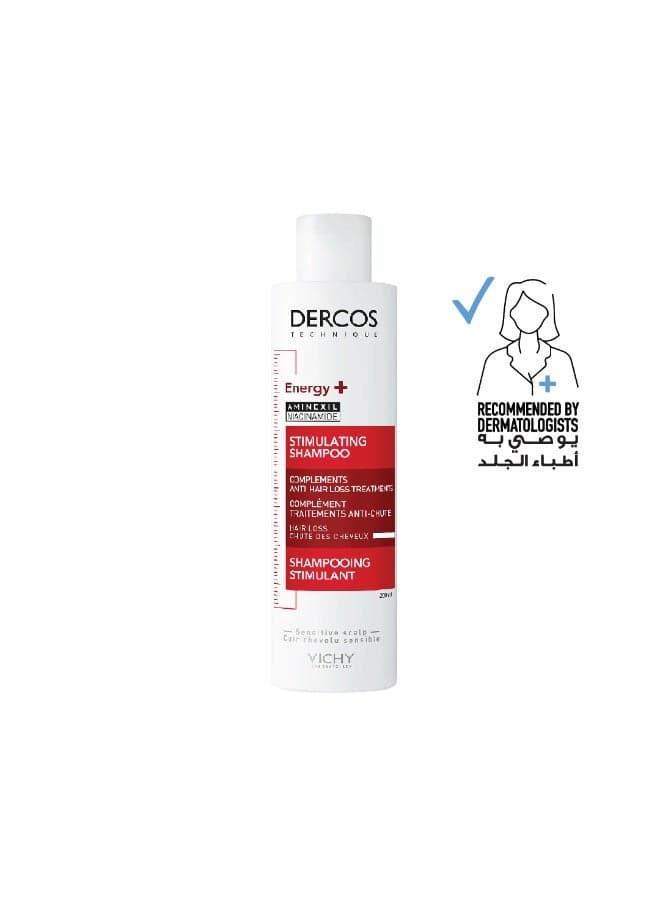 Dercos Energy + Stimulating and Anti Hair Loss Shampoo with Aminexil 200ml
