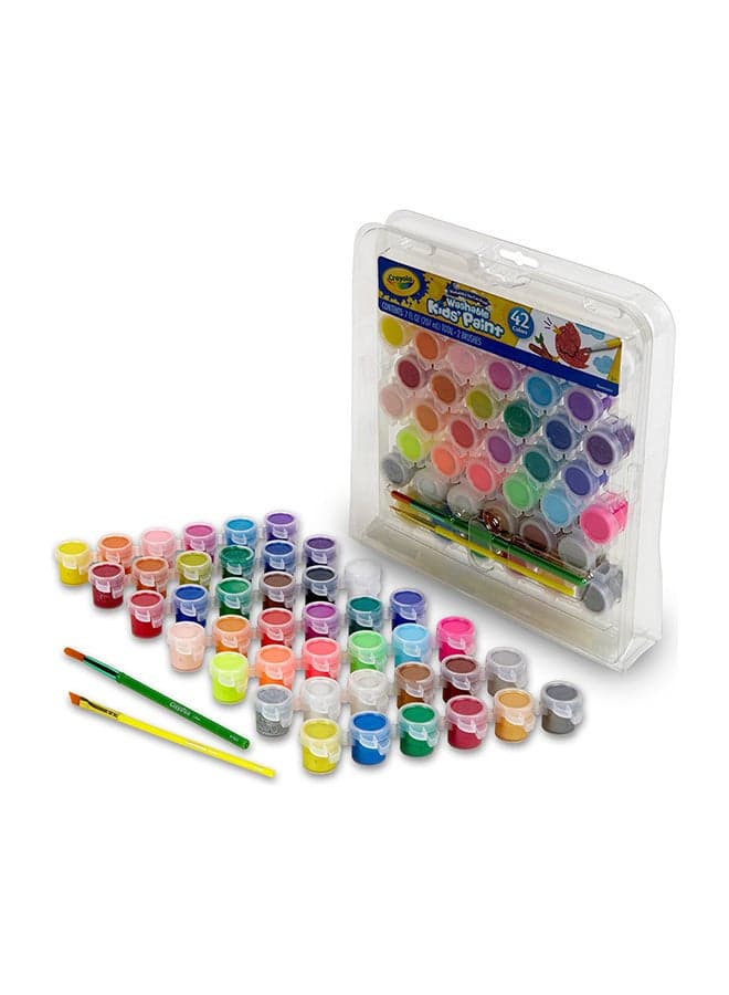 Washable Kids Paint pots set, 42 Count