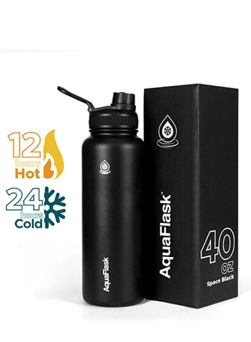 Water Bottle 40 oz/ 1.18 Liter with Spout Lid Vacuum Insulated Stainless Steel (Back 40 oz/ 1.18 Liter)