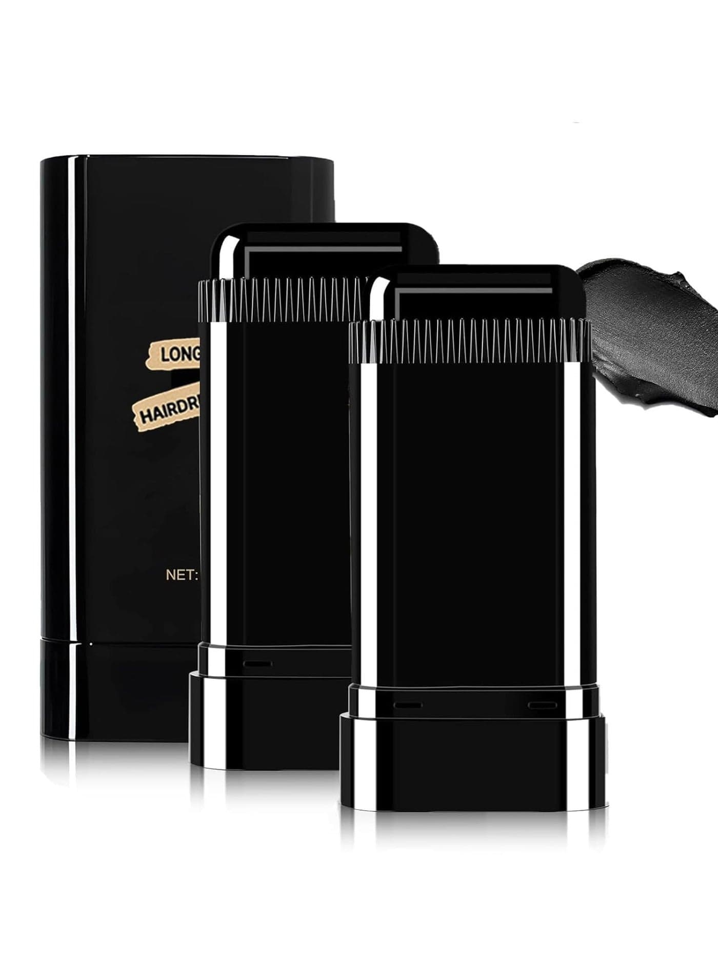 2Pack Safe and Convenient Comb Hair Dye, Portable Hair Dye Comb For Gray Hair Coverage, Waterproof and Sweat-Proof, 2 in 1 Instant Dye, for Women & Men(BLACK)