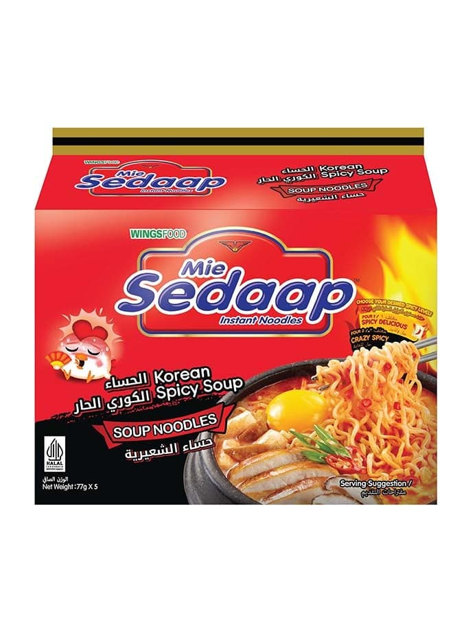 Korean Spicy Noodle Soup Regular (1 Pack5X77 Gms)