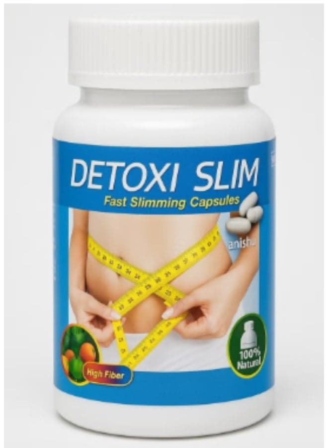 Detoxi Slim Fast Slimming Natural Herbs Supplement Capsules - 30 Nos