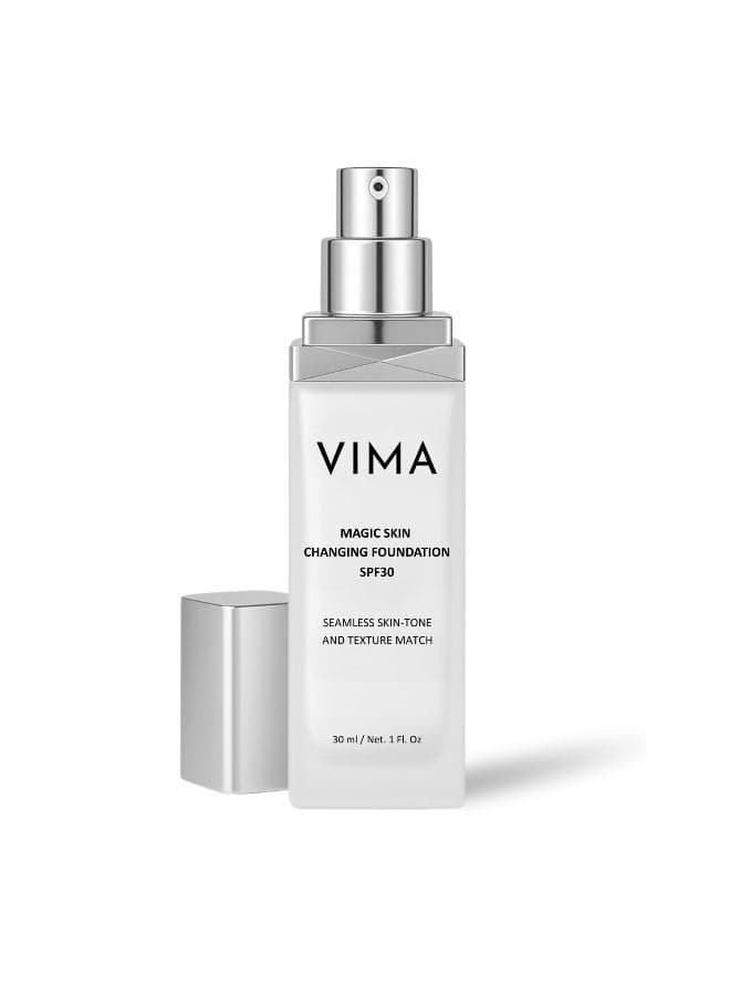 - Base de maquillaje que cambia de color con protector solar, sin fragancia, sin parabenos y maquillaje vegano, cobertura ligera, de larga duración, 1 onza líquida